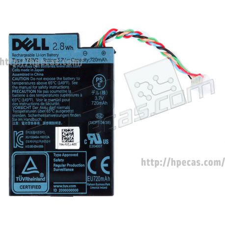 DELL EMC Battery 3.7V 2.8Wh 720mAh for PERC H740P, H840, H750 Controller, without bracket (CN-0NWJ48, 0NWJ48, NWJ48) N