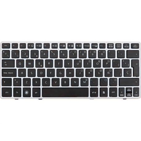 Teclado ES Prata com Pointing-Stick para HP EliteBook 2560p, 2570p (691658-071, 696693-071, 700948-071, 701979-071) N