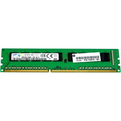 Memória HP 4GB (1x4GB) 1R PC3L-12800-E-11 DDR3-1600 ECC 1.35V CL:11 LV-UDIMM 240 STD (733019-581, 780107-001) R
