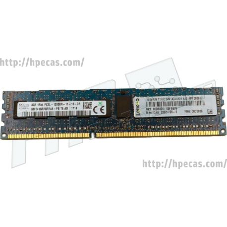 Memória LENOVO 8GB (1x8GB) 1Rx4 PC3L-12800-R-11 DDR3-1600 ECC 1.35V CL:11 LV-RDIMM 240 STD (00D5036, 00D5038, 00FE675, 46W0771, 46W0773) R