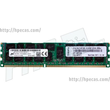 Memória LENOVO 8GB (1x8GB) 2Rx4 PC3-12800-R-11 DDR3-1600 ECC 1.50V CL:11 RDIMM 240 STD (03T8398, 0A65733, 0A89482, 39U4450, 47J0169, 90Y3108, 90Y3109, 90Y3111) N