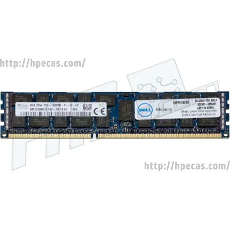 Memória DELL 8GB (1x8GB) 2Rx4 PC3-12800-R-11 DDR3-1600 ECC 1.50V CL:11 RDIMM 240 STD (0R6JR0, 0RYK18, R6JR0, RYK18, SNPRYK18C/8G) N