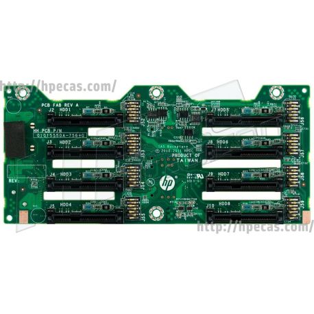 Backplane Board SAS/SATA for 8-Bay 2.5" SFF for HPE PROLIANT DL360P, DL380E, DL380P, DL385P, DL388E, DL388P GEN8 Servers (643705-001) N