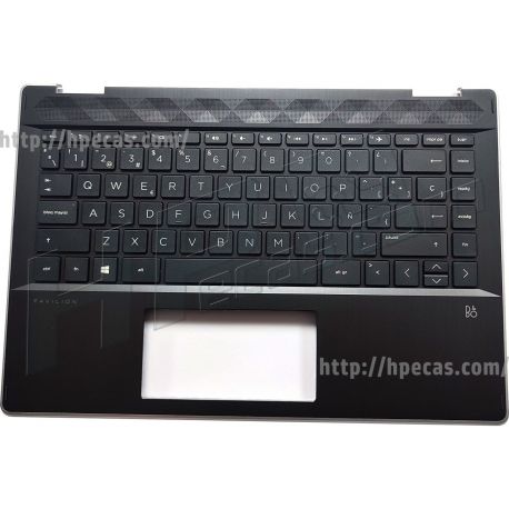 Top Cover Natural Silver, Teclado Espanhol Ash Gray, sem Impressão Digital HP Pavilion 14-DH (L47781-071, L53794-071, L54863-071) N