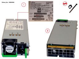 Fujitsu RX200 S8, RX300 S8 Fonte Alimentação Modular 800w Titanium Hot Plug Power Supply (38040584, A3C40169522, DPS-800AB-2 A, DPS-800AB-2-A, S26113-E615-V50, S26113-F615-E10, S26113-F615-L10) R