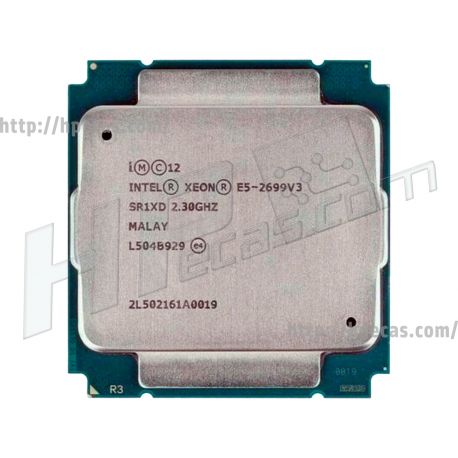 CPU Intel® Xeon® Processor E5-2699 v3 45M Cache, 2.30 GHz, 18-Core, 64-bit, Haswell, 145W TDP, socket FC-LGA2011-3, 2014 (E5-2699V3, SR1XD, CM8064401739300, 00KJ033, 790108-001) N