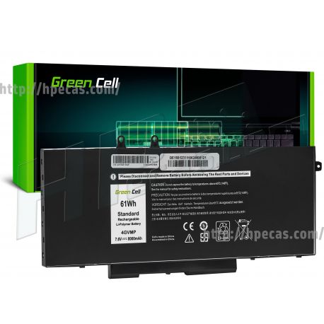 Bateria Green Cell Dell Compatível 4GVMP, 6C 7.6V 61Wh 8000mAh, Precision 3540, Latitude 5400, 5500, Inspiron 7590 2-IN-1 (DE159, 5H46R, 9JRYT, C5GV2, CY2HD, G2NPM, MCV1G, N35WM, RF7WM, WJDPW, X77XY, 04GVMP, 05H46R, 09JRYT, 0C5GV2, 0CY2HD, 0G2NPM) C