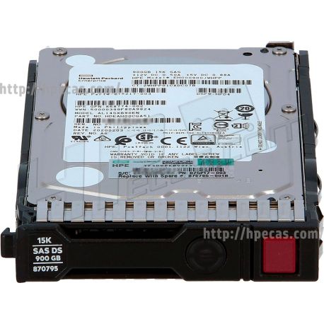 HPE 900GB 15K 12Gb/s DP SAS 2.5" SFF HP 512n ENT DS Gen9-Gen10 SC HDD (870795-001, 870759-B21, 870759-H21, 870759-K21, 870759-X21) R