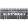 Teclado Português Cinza com Pointing Stick para HP EliteBook 8460P, 8460w, 8470p (635768-131, 635771-131, 642760-131, 642761-131, 683835-131, 686299-131, 700945-131, 702651-131) N