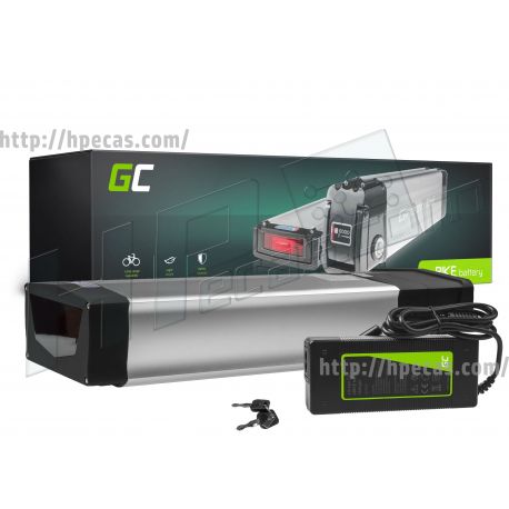 Green Cell E-Bike Bateria Li-Ion Rear Rack com Carregador * 36V 20000mAh (EBIKE74STD) N