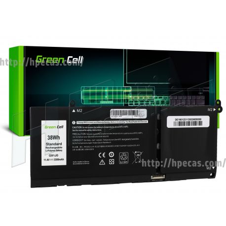 Green Cell Bateria G91J0 para Dell Latitude 3320 3330 3520 Inspiron 15 3511 3525 5510 * 11.4V 3300mAh 38Wh (DE160) N