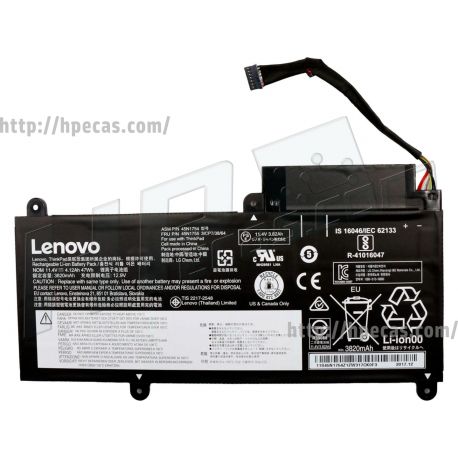 Bateria Lenovo Original 3s2p, ThinkPad E450, E450c, E455, E460, E465, 6-células 11.1V 47Wh 4280mAh (45N1752, 45N1753, 45N1754, 45N1755, 45N1756, 45N1757) N