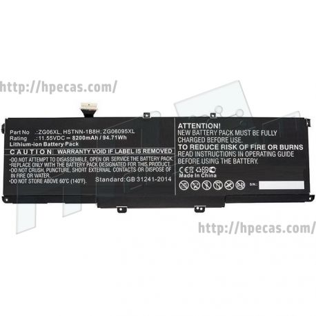 Bateria Compatível ZG06XL HP ZBook Studio G5, 11.55V 8310mAh (L07045-855)