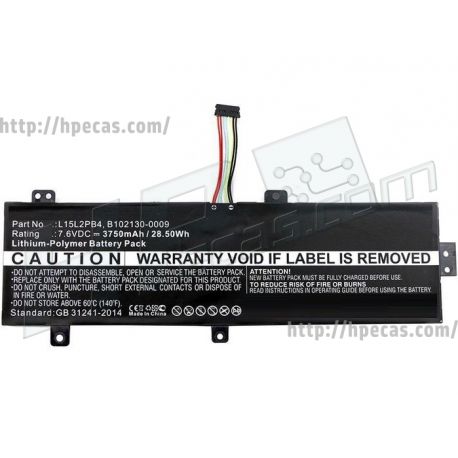 Bateria Original de 2 células 7.3V 30Wh 4110mAh Lenovo 310-15ABR, 310-15IAP, 310-15IKB, 310-15ISK, 510-15IKB, 510-15ISK (5B10K88299, L15S2TB0) N