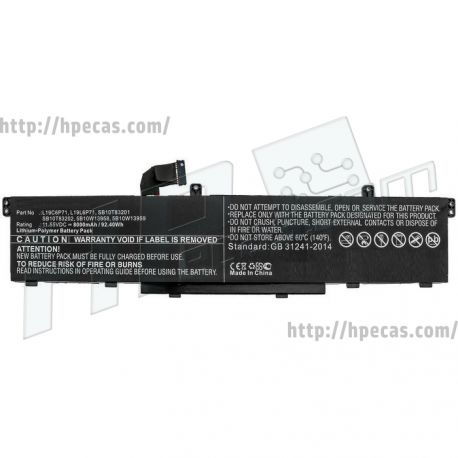 LENOVO Bateria Compatível para ThinkPad P15 P17 T15g Gen 1, P15 P17 T15g Gen 2 * 11,55 V 8000mAh 92.40Wh, (5B10W13958, 5B10W13959) N