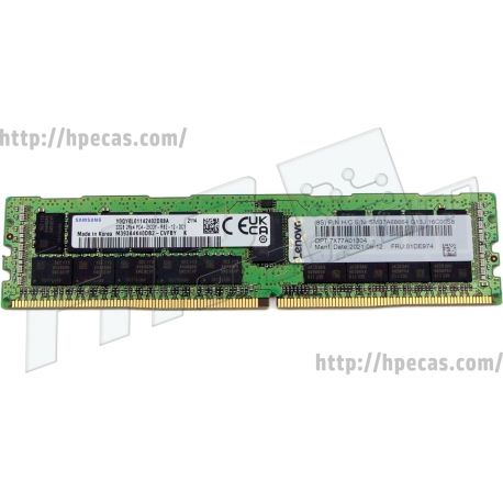 Memória LENOVO Original 32GB (1x32GB) 2Rx4 PC4-2666V-R 8-bit ECC SDP CAS:19-19-19 1.20V 64-bit RDIMM 288-pin STD (01DE974, 4X77A08598, 4X77A08611, 7X77A01304) N