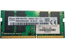 Memória HP Original 32GB (1x32GB) 2Rx8 PC4-3200AA-S Non-ECC SDP CAS:22-22-22 1.20V 64-bit SO-DIMM 260-pin STD (141H8AA, 141H8AT, M09713-001, M09713-002) N