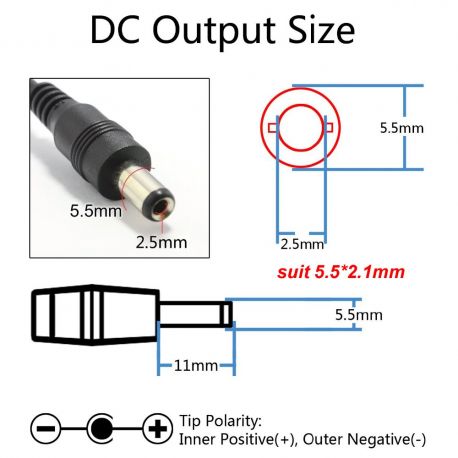 Transformador 12V, 1A, 5.5x2.5mm (NF-12100A)