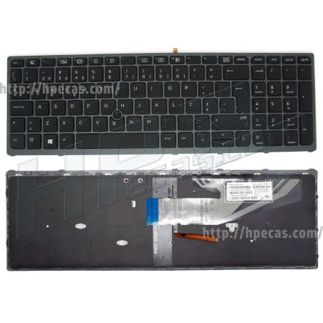 Teclado HP ZBOOK 15 G3/G4, 17 G3/G4 com Pointing Stick e Backlit Português (848311-131) N