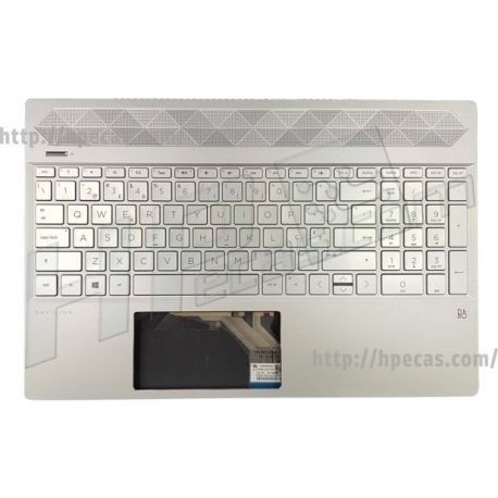 Teclado Português HP com BackLight integrado em  Top Cover Silver 15-CS 15-CW Gtx Graphics (L35339-131, L40621-131) N