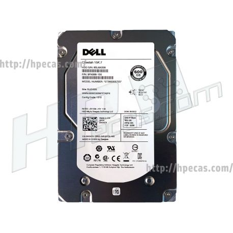 DELL EMC 600GB 15K 6Gb/s SAS 3.5" LFF HP 512N ENT RW HDD (002R3X, 00VX8J, 02R3X, 033XMR, 05193M, 0J762N, 0VX8J, 0W347K, 0W348K, 33XMR, 342-0606, 342-2082, 5193M, J762N, W347K, W348K) R