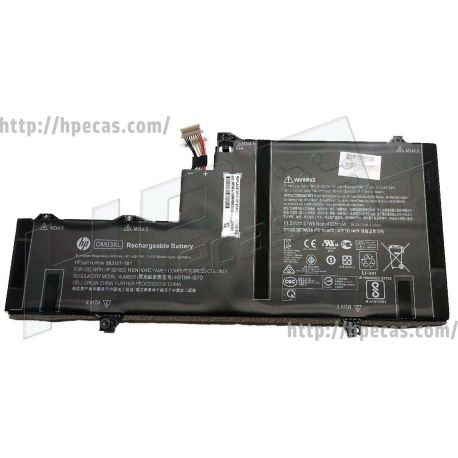 Bateria HP OM03XL Original de 3 células 11.55V 57Wh 4935mAh (863280-006, 863167-171, 863167-1B1, 863176-171, 863176-1B1, 863280-855, HSTNN-IB7O, OM03057XL-PL) N