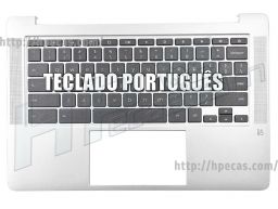 HP Top Cover com teclado Português, Ash Gray, Chromebook 14a Series (L91511-131, L99261-131)