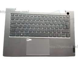 Lenovo Top Cover com teclado Português, Cinzento, com Backlight (5CB1B33139)