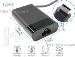 Carregador HP Original Smart 65W 20V 3.25A USB Type-C (AC185, 1HE08UT, 3PN48AA, L04540-001, L04540-002, L04540-007, L04650-850, L45962-001, L45962-002, L45962-850) N