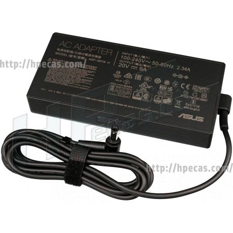 Carregador ASUS Original 180W 20V 9A 6.0x3.7mm Pin 11.5mm Rectangular (AC229, 0A001-00263300, 0A001-00263800, 0A001-00264800, 0A001-00265400) N