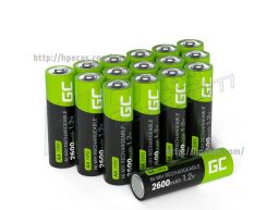 Green Cell Pilhas Recarregáveis Pack 16 x AA HR6 2600mAh (GR10) N