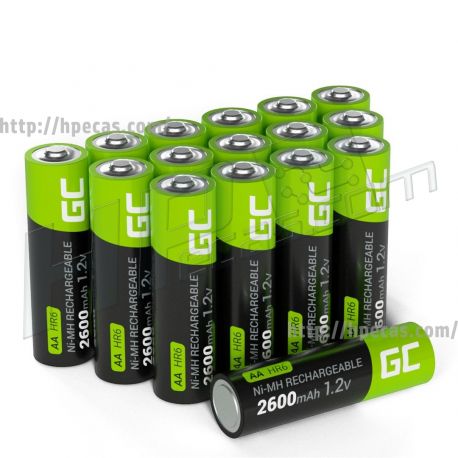 Green Cell Pilhas Recarregáveis Pack 16 x AA HR6 2600mAh (GR10) N