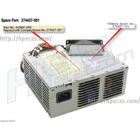 Fonte HP ATX 175 W  (p/n: 274427-001, 243891-001) Recondicionada