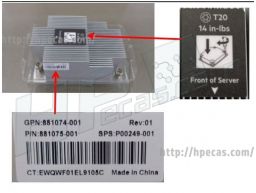 HPE DL385 G10 Standard 2U Heatsink (881074-001, 881075-001, P00249-001) R