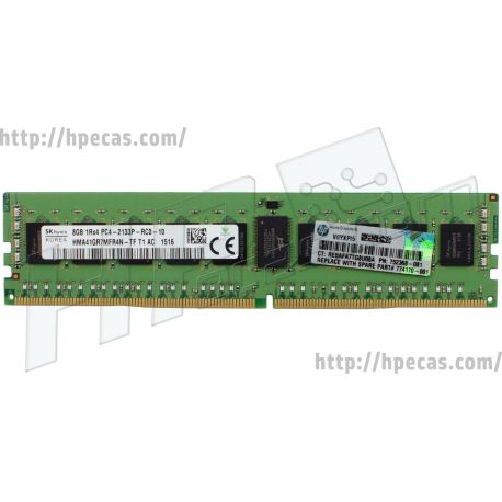 Memória Smart HPE 8GB (1x8GB) 1R PC4-2133P-R ECC SDP CAS:15-15-15 1.20V RDIMM 288-pin STD (774170-001, 752368-081, 726718-B21, 753220-201, 753220-B21, 803664-B21, 803665-B21, 812299-B21, 812300-B21, 816445-B21, 839981-B21, 839982-B21, 875969-B21) N