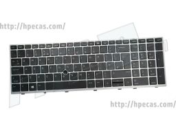 Teclado Português sem Backlight para HP EliteBook 755 G5, 850 G5, 850 G6 (L14367-131) N