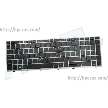 Teclado Português sem Backlight para HP EliteBook 755 G5, 850 G5, 850 G6 (L14367-131) N